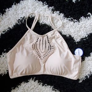 NWT Cream Bikini Top